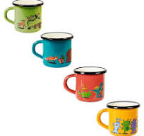 TASSE FER EMAILLE ENFANTS DECORS ASSORTIS 119G
